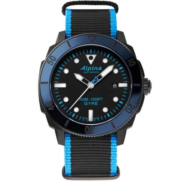 Montres Outdoor ALPINA WATCHES SEASTRONG DIVER GYRE AUTOMATIC 22 Bleu / Noir 1 Montres Outdoor ALPINA WATCHES SEASTRONG DIVER GYRE AUTOMATIC 22 Bleu / Noir