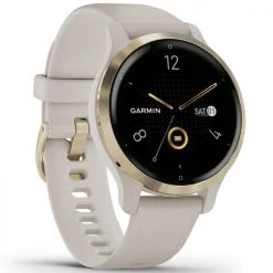 Montres Cardio GPS GARMIN VENU 2 PLUS CREAM GOLD 22 Blanc