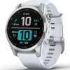 Montres Cardio GPS GARMIN FENIX 7S SILVER W/WHITE BAND 22 Blanc / Gris