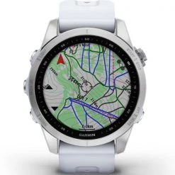 Montres Cardio GPS GARMIN FENIX 7S SILVER W/WHITE BAND 22 Blanc / Gris -Electronique Eclairage Soldes 2022 9 101769 fenix 7s silver w white band 010 02539 03 06