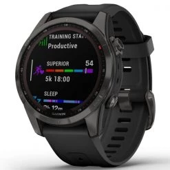 Montres Cardio GPS GARMIN FENIX 7S SAPPHIRE SOLAR CARBON GRAY W/BLACK BAND 22 Noir -Electronique Eclairage Soldes 2022 9 101771 fenix 7s sapphire solar carbon gray w black band 010 02539 25 03