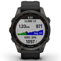 Montres Cardio GPS GARMIN FENIX 7S SAPPHIRE SOLAR CARBON GRAY W/BLACK BAND 22 Noir -Electronique Eclairage Soldes 2022 9 101771 fenix 7s sapphire solar carbon gray w black band 010 02539 25 05