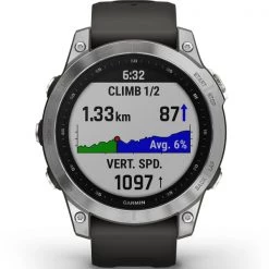 Montres Cardio GPS GARMIN FENIX 7 SILVER W/GREY BAND 22 Gris / Noir -Electronique Eclairage Soldes 2022 9 101774 fenix 7 silver w grey band 010 02540 01 03