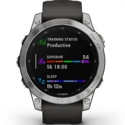 Montres Cardio GPS GARMIN FENIX 7 SILVER W/GREY BAND 22 Gris / Noir -Electronique Eclairage Soldes 2022 9 101774 fenix 7 silver w grey band 010 02540 01 04