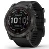 Montres Cardio GPS GARMIN FENIX 7X SAPPHIRE SOLAR CARBON GREY W/BLACK BAND 22 Noir