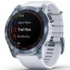Montres Cardio GPS GARMIN FENIX 7X SAPPHIRE SOLAR COBALT BLUE W/WHITE BAND 22 Blanc / Bleu