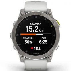 Montres Cardio GPS GARMIN EPIX GEN 2 SAPPHIRE SILVER W/WHITE BAND 22 Blanc / Gris -Electronique Eclairage Soldes 2022 9 101785 epix sapphire silver w white band 010 02582 21 03