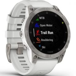 Montres Cardio GPS GARMIN EPIX GEN 2 SAPPHIRE SILVER W/WHITE BAND 22 Blanc / Gris -Electronique Eclairage Soldes 2022 9 101785 epix sapphire silver w white band 010 02582 21 06