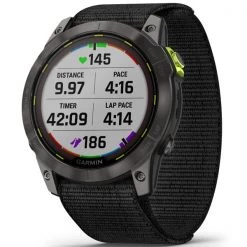 Montres Cardio GPS GARMIN ENDURO 2 SAPPHIRE CARBON GREY 22 Noir / Vert