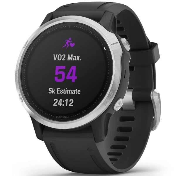 Montres Cardio GPS GARMIN FENIX 6S SILVER W/BLACK BAND 21 Noir 2 Montres Cardio GPS GARMIN FENIX 6S SILVER W/BLACK BAND 21 Noir – Image 2