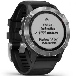 Montres Cardio GPS GARMIN FENIX 6 SILVER W/BLACK BAND 21 Noir / Gris -Electronique Eclairage Soldes 2022 9 64851 fenix 6 silver w black band 010 02158 00 04