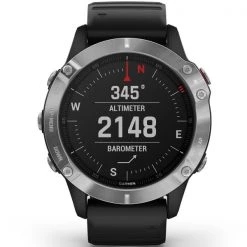 Montres Cardio GPS GARMIN FENIX 6 SILVER W/BLACK BAND 21 Noir / Gris -Electronique Eclairage Soldes 2022 9 64851 fenix 6 silver w black band 010 02158 00 05