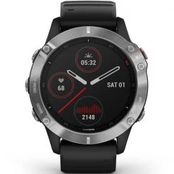 Montres Cardio GPS GARMIN FENIX 6 SILVER W/BLACK BAND 21 Noir / Gris -Electronique Eclairage Soldes 2022 9 64851 fenix 6 silver w black band 010 02158 00 06