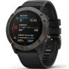 Montres Cardio GPS GARMIN FENIX 6X SAPPHIRE GRAY W/BLACK BAND 21 Noir / Gris