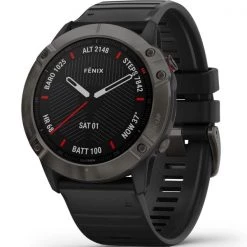 Montres Cardio GPS GARMIN FENIX 6X SAPPHIRE GRAY W/BLACK BAND 21 Noir / Gris -Electronique Eclairage Soldes 2022 9 64860 010 02157 11 03
