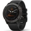 Montres Cardio GPS GARMIN FENIX 6X PRO SOLAR TITANE CARBON GRAY W/BLACK BAND 21 Noir