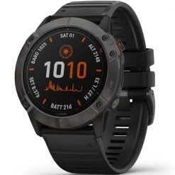 Montres Cardio GPS GARMIN FENIX 6X PRO SOLAR TITANE CARBON GRAY W/BLACK BAND 21 Noir -Electronique Eclairage Soldes 2022 9 64861 010 02157 21 04
