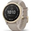 Montres Cardio GPS GARMIN FENIX 6S PRO SOLAR LT.GOLD W/ LT. SAND BAND 21 Beige