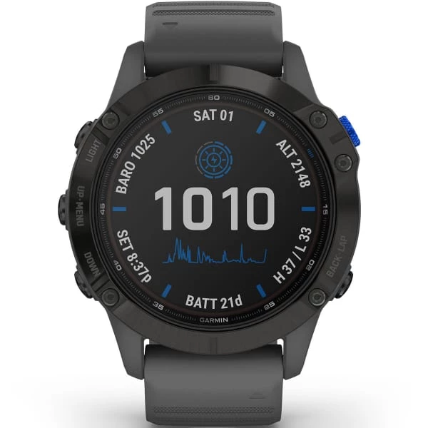 Montres Cardio GPS GARMIN FENIX 6 PRO SOLAR BLACK W/SLATE GRAY BAND 21 Gris 4 Montres Cardio GPS GARMIN FENIX 6 PRO SOLAR BLACK W/SLATE GRAY BAND 21 Gris – Image 4