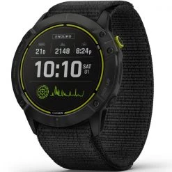 Montres Cardio GPS GARMIN ENDURO BLACK DLC W/BLACK NYLON BAND 21 Noir