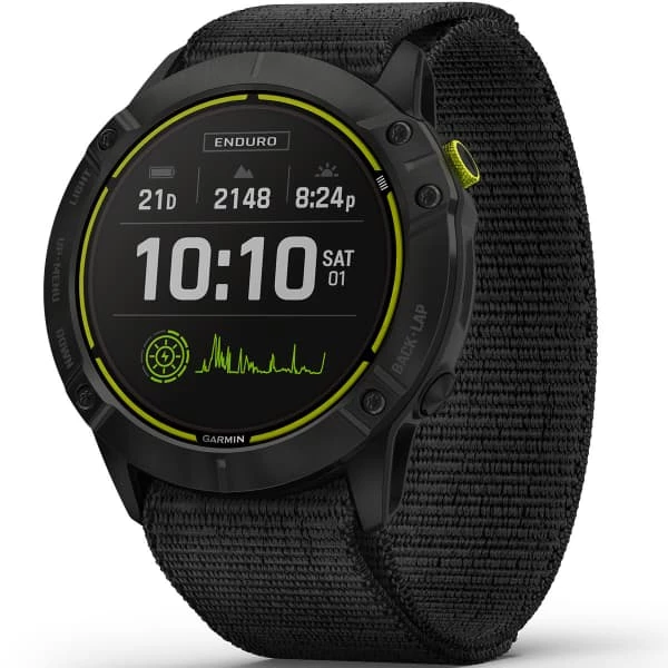 Montres Cardio GPS GARMIN ENDURO BLACK DLC W/BLACK NYLON BAND 21 Noir 1 Montres Cardio GPS GARMIN ENDURO BLACK DLC W/BLACK NYLON BAND 21 Noir