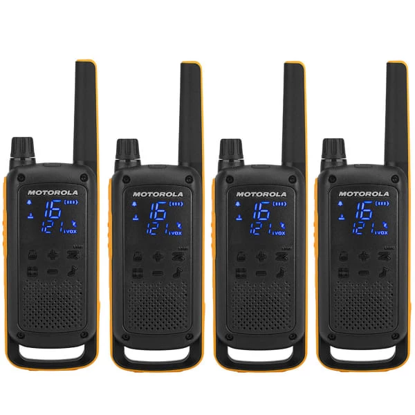 Talkie-walkie MOTOROLA TALKABOUT T82 EXTREME QUAD PACK & CHARGER WE 21 Noir / Jaune 1 Talkie-walkie MOTOROLA TALKABOUT T82 EXTREME QUAD PACK & CHARGER WE 21 Noir / Jaune